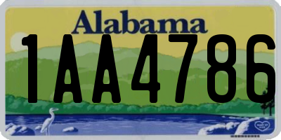 AL license plate 1AA4786