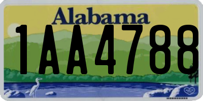 AL license plate 1AA4788
