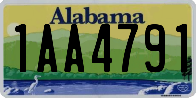 AL license plate 1AA4791