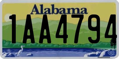 AL license plate 1AA4794