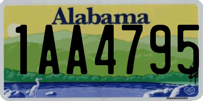 AL license plate 1AA4795