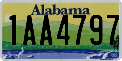 AL license plate 1AA4797