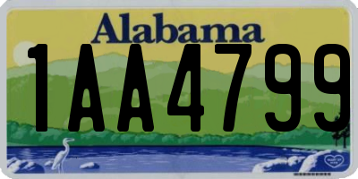 AL license plate 1AA4799