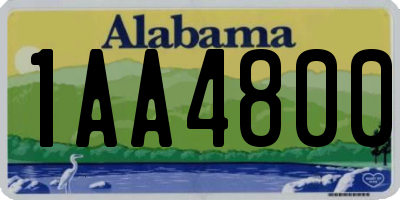 AL license plate 1AA4800