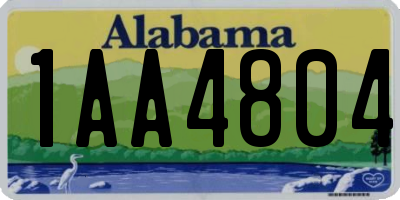 AL license plate 1AA4804