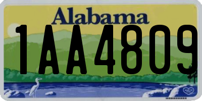 AL license plate 1AA4809