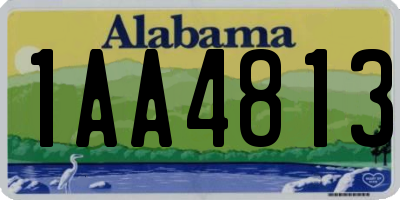 AL license plate 1AA4813