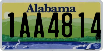 AL license plate 1AA4814