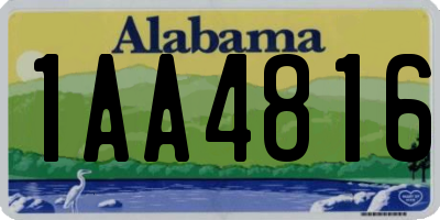 AL license plate 1AA4816