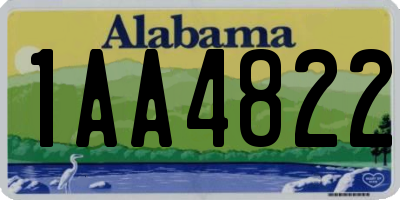 AL license plate 1AA4822