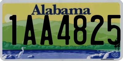 AL license plate 1AA4825