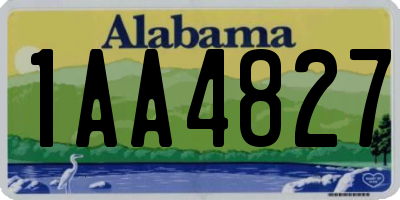 AL license plate 1AA4827