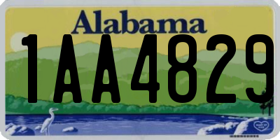 AL license plate 1AA4829