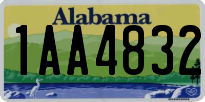 AL license plate 1AA4832