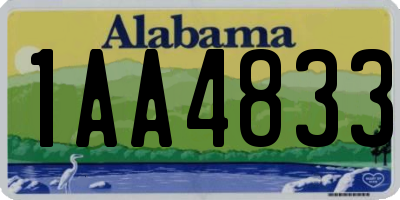 AL license plate 1AA4833