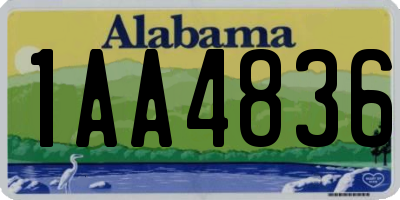 AL license plate 1AA4836