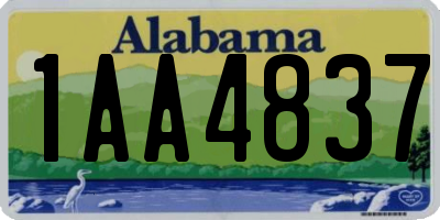 AL license plate 1AA4837