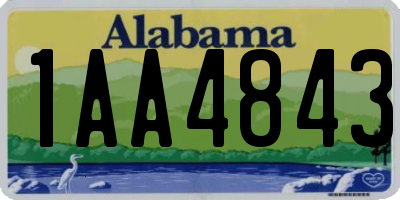 AL license plate 1AA4843