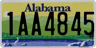 AL license plate 1AA4845