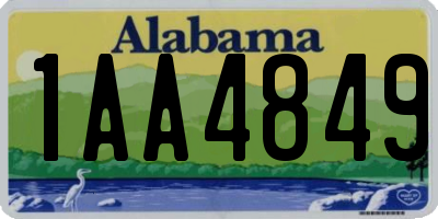 AL license plate 1AA4849