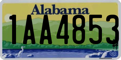 AL license plate 1AA4853
