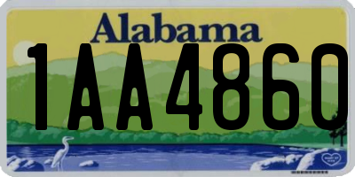 AL license plate 1AA4860