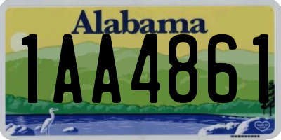 AL license plate 1AA4861