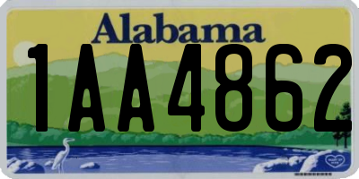 AL license plate 1AA4862