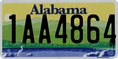 AL license plate 1AA4864