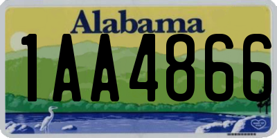 AL license plate 1AA4866