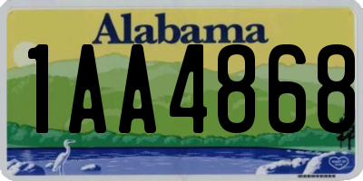 AL license plate 1AA4868