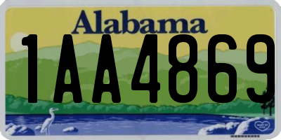AL license plate 1AA4869