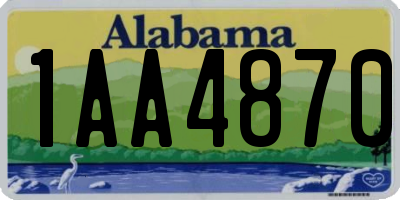 AL license plate 1AA4870