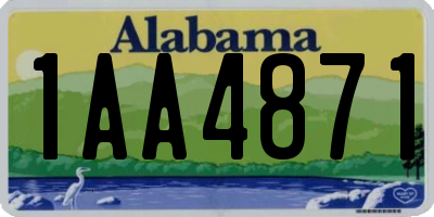 AL license plate 1AA4871