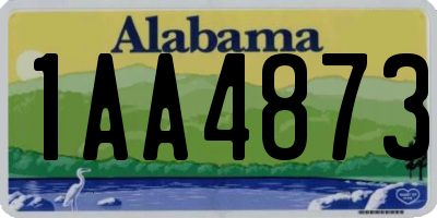 AL license plate 1AA4873