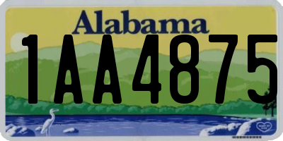AL license plate 1AA4875