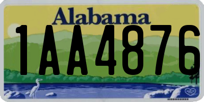 AL license plate 1AA4876