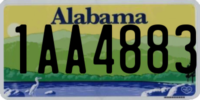 AL license plate 1AA4883