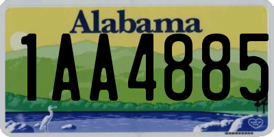 AL license plate 1AA4885