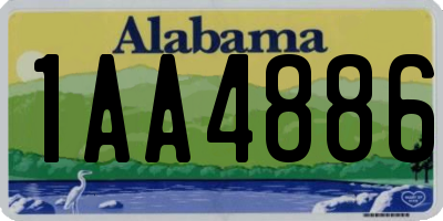 AL license plate 1AA4886