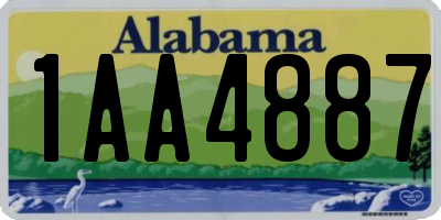 AL license plate 1AA4887