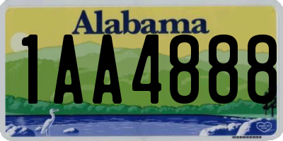 AL license plate 1AA4888