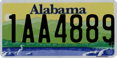 AL license plate 1AA4889