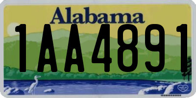 AL license plate 1AA4891