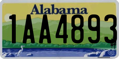 AL license plate 1AA4893