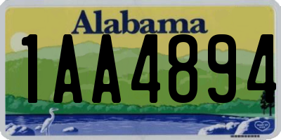 AL license plate 1AA4894