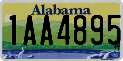 AL license plate 1AA4895