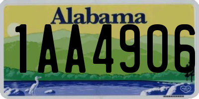 AL license plate 1AA4906