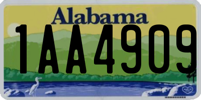 AL license plate 1AA4909