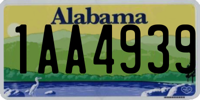 AL license plate 1AA4939